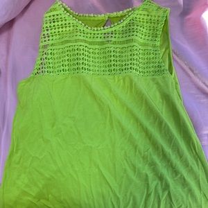 Lace detail tank top